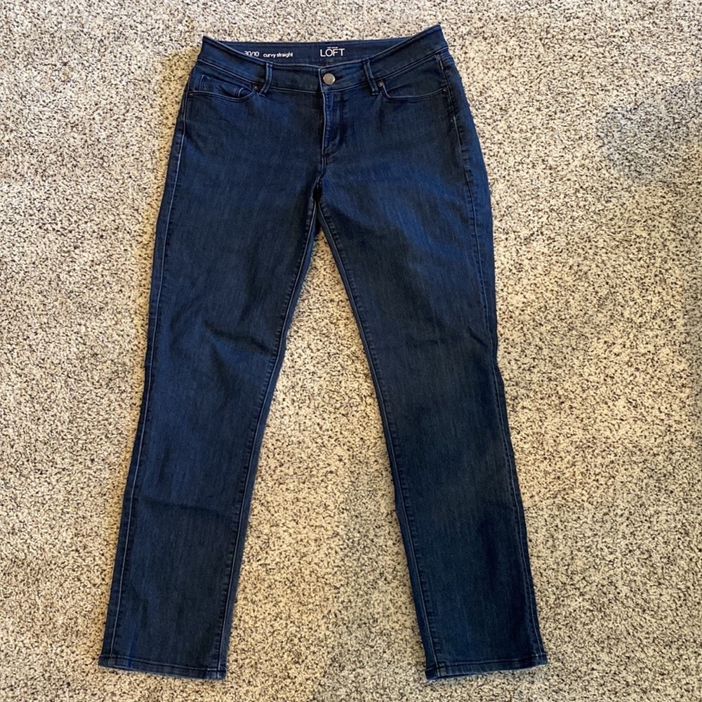 Loft curvy straight jeans.
